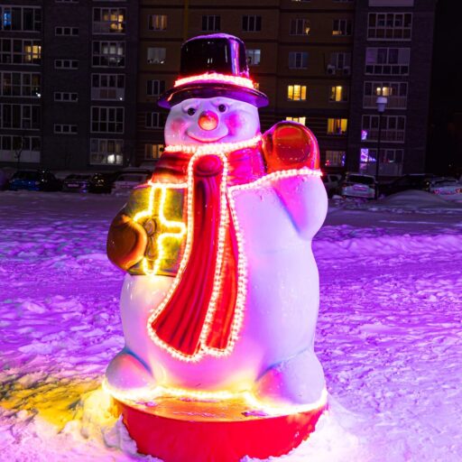 Снеговик с подарком