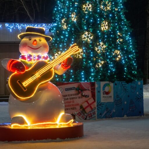 Снеговик с гитарой