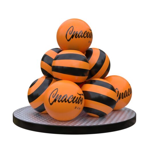 Арт объект шары 9 мая