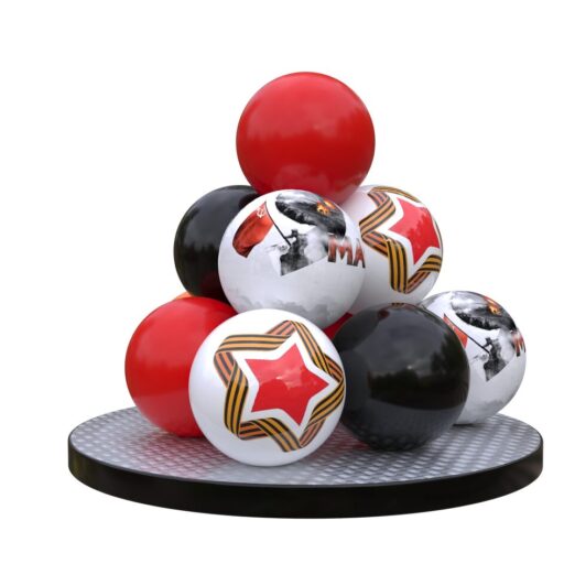 Арт объект шары 9 мая